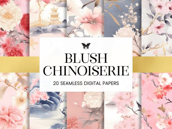 Download Blush Chinoiserie Watercolor Floral Art - Blush Collection