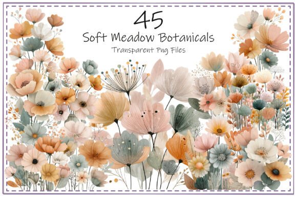 Download Soft Meadow Botanicals Clipart - Premium Resources